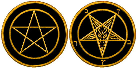Pentagrams.