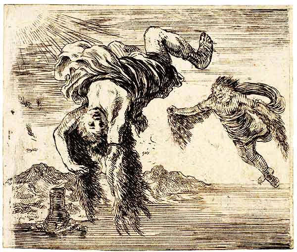 Daedalus and Icarus, from 'Game of Mythology' (Jeu de la Mythologie),1644.