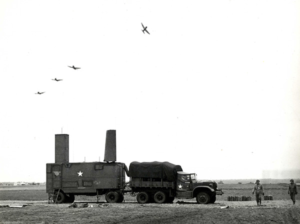 CGA Radar on the Landing Field in Etain, France, 1945.